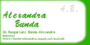 alexandra bunda business card